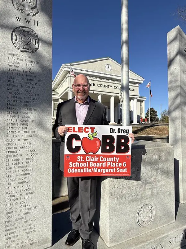 Dr. Greg Cobb: It’s official! I am now a candidate for St. Clair County Board of Education, Place 6 (Odenville and Margaret). Thank you to